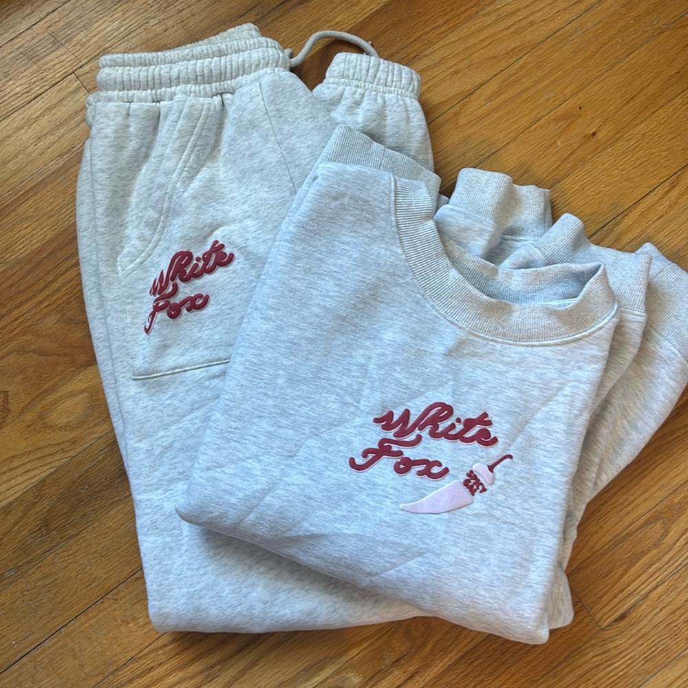 White fox sweatsuit